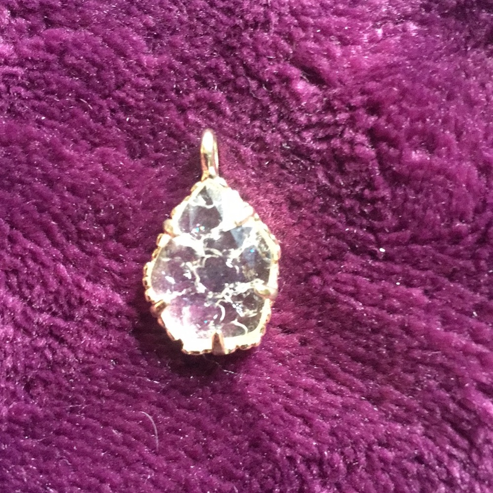 Kendra Scott clear crackle Catherine pendant